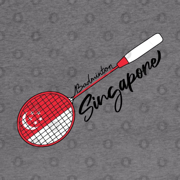 Singapore Badminton Pride Racquet Support Badminton (Singapore) Flag by Mochabonk